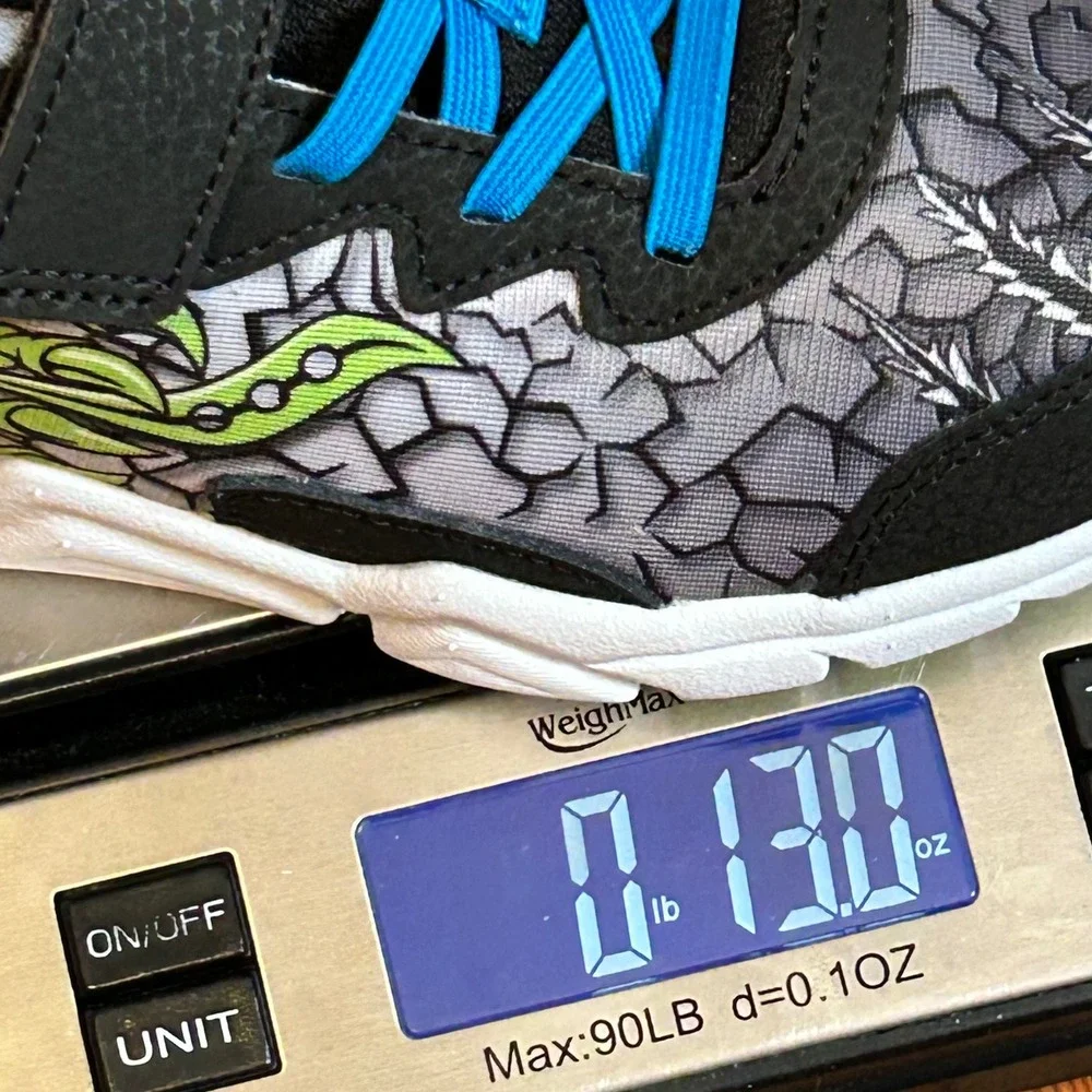 Saucony Kids Dragon Scale Athletic Sneakers Black Blue Green SK267957 3M Claw